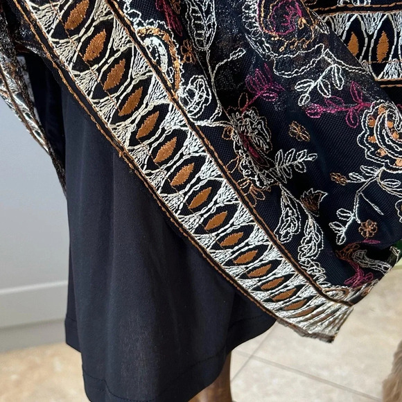 Adrianna Papell Black Embroidered Sheath Dress Size 6 - Picture 7 of 10